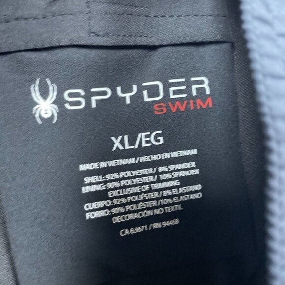 Spyder Swim Mens 7.5" Inseam Black Swim Shorts XL Quick-Dry a1444 - Picture 4 of 5
